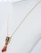 Coral & Onyx with Diamonds & 18 Karat Yellow Gold Pendant Necklace 3