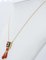 Coral & Onyx with Diamonds & 18 Karat Yellow Gold Pendant Necklace, Image 3