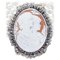 Pearls & Cameo with Sapphires & Rubies with Diamonds & Stones with Rose Gold and Silver Necklace 1