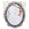 Pearls & Cameo with Sapphires & Rubies with Diamonds & Stones with Rose Gold and Silver Necklace, Image 1
