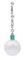 South-Sea Pearls & Emeralds with Diamonds & 14 Karat White Gold Earrings, Set of 2 2