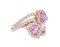 Anello in oro rosa a 18 carati con rubini e diamanti., Immagine 2