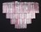 Large Italian Pink and Ice Color Murano Glass Tronchi Chandelier 4