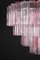 Large Italian Pink and Ice Color Murano Glass Tronchi Chandelier 14