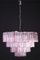 Large Italian Pink and Ice Color Murano Glass Tronchi Chandelier 8