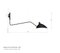 Schwarze Mid-Century Modern One One Curved Arm Wandlampe von Serge Mouille 8