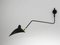 Schwarze Mid-Century Modern One One Curved Arm Wandlampe von Serge Mouille 2