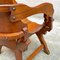 Rustikaler italienischer Armlehnstuhl aus geschwungenem Holz, 1930er, 2er Set 13