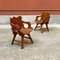 Rustic Italian Curved Wood Irregular Shape Armchair, 1930s, Set of 2 2