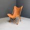 Italian Modern Wood and Leather Tripolina Folding Deck Chair by Citterio, 1970s 3