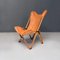 Italian Modern Wood and Leather Tripolina Folding Deck Chair by Citterio, 1970s, Image 4
