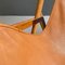 Italian Modern Wood and Leather Tripolina Folding Deck Chair by Citterio, 1970s 11