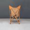 Italian Modern Wood and Leather Tripolina Folding Deck Chair by Citterio, 1970s 7