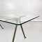 Modern Italian Glass Wood Steel Dining Table Frate by Enzo Mari for Driade, 1973 4