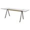 Modern Italian Glass Wood Steel Dining Table Frate by Enzo Mari for Driade, 1973 1