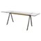 Modern Italian Glass Wood Steel Dining Table Frate by Enzo Mari for Driade, 1973, Image 1