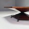Large Mid-Century Italian Hexagonal Wood Coffee Table with Brass Details, 1950s 7
