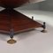 Large Mid-Century Italian Hexagonal Wood Coffee Table with Brass Details, 1950s, Image 12