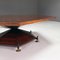 Large Mid-Century Italian Hexagonal Wood Coffee Table with Brass Details, 1950s 8