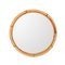 Mid-Century Italian Round Mirror with Double Bamboo and Cane Frame, 1970s, Image 8