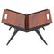 Mid-Century Italian Black Lacquered Beech Magazine Rack by Cesare Lacca, 1950s 1