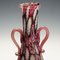 Antique Millefiori Jar in Red and White Murano from Fratelli Toso, 1910 4