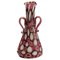 Antique Millefiori Jar in Red and White Murano from Fratelli Toso, 1910, Image 1