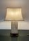 Italian Pagoda Table Lamp in Travertine, Wood and Brass, 1970s 11