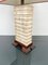 Italienische Pagoda Tischlampe aus Travertin, Holz und Messing, 1970er 12