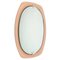 Mid-Century Italian Wall Mirror in Glass Pink by Veca, 1970s 1