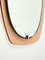 Mid-Century Italian Wall Mirror in Glass Pink by Veca, 1970s 7