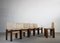 Monk Chairs in Wood and Canvas by Tobia & Afra Scarpa for Molteni, 1970s, Set of 6, Image 3