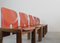 121 Chairs in Walnut and Leather by Tobia & Afra Scarpa for Cassina, 1960s, Set of 6 5
