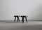 Black Wood Stools in the style of Charlotte Perriand, 1950s, Set of 2 3