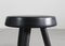 Black Wood Stools in the style of Charlotte Perriand, 1950s, Set of 2 4