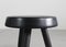 Black Wood Stools in the style of Charlotte Perriand, 1950s, Set of 2, Image 4