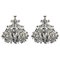 Antique English 41 Light Ballroom Crystal Chandeliers, 1920s, Set of 2, Image 1