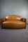 Art Deco 2-Sitzer Sofa aus Leder 1