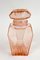 Art Deco Austrian Decanter Set with Shot Glasses in Coral Color Glass, 1920, Set of 7, Image 5
