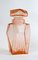 Art Deco Austrian Decanter Set with Shot Glasses in Coral Color Glass, 1920, Set of 7 6