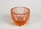 Art Deco Austrian Decanter Set with Shot Glasses in Coral Color Glass, 1920, Set of 7 15