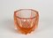 Art Deco Austrian Decanter Set with Shot Glasses in Coral Color Glass, 1920, Set of 7, Image 15