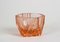 Art Deco Austrian Decanter Set with Shot Glasses in Coral Color Glass, 1920, Set of 7, Image 16