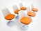 Fibreglas Tulip Dining Chairs by Eero Saarinen & Rudi Bonzanini, Set of 6 1