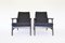 Vintage Dark Brown Oak & Felt Armchairs by Valerija Ema Supermaniene for Vilnius Furniture Factory, 1960s, Set of 2, Image 2