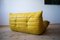 Gelbes Vintage 2-Sitzer Togo Sofa aus Leder von Michel Ducaroy für Ligne Roset 4