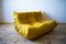 Gelbes Vintage 2-Sitzer Togo Sofa aus Leder von Michel Ducaroy für Ligne Roset 5