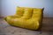 Gelbes Vintage 2-Sitzer Togo Sofa aus Leder von Michel Ducaroy für Ligne Roset 3