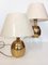 Italian Table Lamps in Golden Brass, 1980s, Set of 2, Image 1