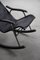 Postmodern Black Leather Rocking Chair by Takeshi Nii, 1950s 8